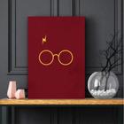 Quadro Harry Potter Óculos decorativo Tela de Tecido