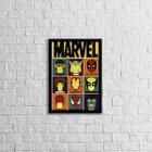 Quadro Heróis da Marvel 24x18cm - com vidro