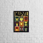 Quadro Heróis da Marvel 33x24cm - com vidro