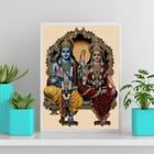 Quadro Hindu Jai Siya Ram 24x18cm - com vidro