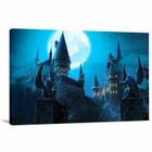 Quadro Hogwarts Castel Harry Potter com Tela em Tecido