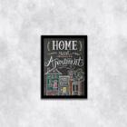 Quadro Home Sweet Apartment 24x18cm