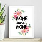 Quadro Home Sweet Home - Aquarela 24X18Cm - Com Vidro