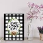 Quadro Home Sweet Home Xadrez 24x18cm - com vidro