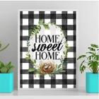 Quadro Home Sweet Home Xadrez 45X34Cm