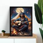 Quadro Homem Cigano Cartas Tarot 33x24cm - com vidro