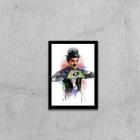 Quadro Ilustração Charlie Chaplin Coração 33x24cm - com vidro