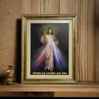 Quadro Imagem Jesus Misericordioso 30x40 luxo Dourado Pai da Misericórdia