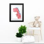 Quadro Infantil Dinossauro Vermelho - 60x48cm