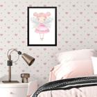 Quadro Infantil Menina Fadinha Princesa 33x24cm