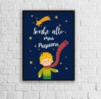 Quadro Infantil Pequeno Príncipe Sonhe Alto 45X34Cm - Vidro