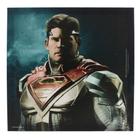 Quadro Injustice Superman Madeira Estampa Tecido 40x40cm DC
