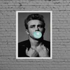 Quadro James Dean Bubble Gum 24x18cm - com vidro