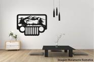 Quadro Jeep Floresta 41x29 Decorativo Vazado Bar MDF 3mm