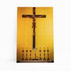 Quadro Jesus Cristo Crucificado Altar Igreja Canvas 60X40Cm