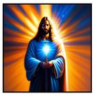 Quadro Jesus Cristo Fonte de Luz Moldura Vidro
