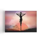 Quadro Jesus Crucificado Cruz Cristianismo Canvas 60x40cm