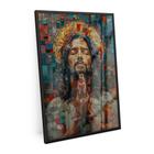 Quadro Jesus Ladrilhos 3d 120x80 Cm Grande Para Escritório - Bimper Quadros