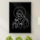 Quadro Jesus Moderno - One Line 33x24cm