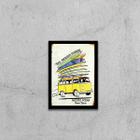 Quadro Kombi com Pranchas de Surf 45x34cm - com vidro