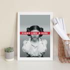 Quadro Leia - Fight Like a Girl 45x34cm - com vidro