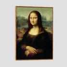 Quadro Leonardo Da Vinci Mona Lisa Tela Moldura Bege 45X30Cm