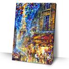 Quadro Leonid Afremov Café em Paris a noite 40x60 Quarto