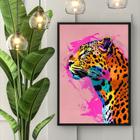 Quadro Leopardo Fashion Colors 24x18cm - com vidro