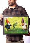 Quadro Linda Arte Casal Gnomos E O Sapo Natureza