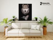 Quadro Lobo Canvas 60x90 - Foto Paulista