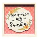 Quadro madeira petit you are my sunshine rosa