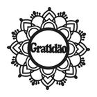 Quadro Mandala Decoração Parede Gratidão Mdf Crú