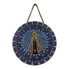 Quadro Mandala Enfeite Parede Nossa Senhora Aparecida AZUL