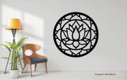 Quadro Mandala Flor 19x19 Decorativo Vazado MDF 3mm