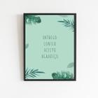 Quadro Mantra Entrego Aceito Confio 33X24Cm - Vidro Preta