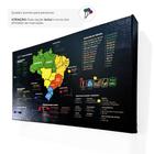 Quadro Mapa do Brasil Marcar Viagens Pronto para Pendurar