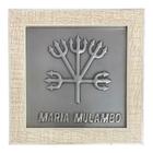 Quadro Maria Mulambo Madeira Carvalho e Metal 18 x18 cm