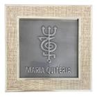 Quadro Maria Quitéria Madeira Carvalho e Metal 13 x13 cm