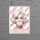 Quadro Marilyn Bubble Gum Floral 24x18cm