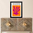 Quadro Matisse - Coral Rosa e Laranja 45x34cm - com vidro