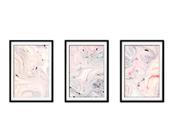 Quadro mdf 30x66 abstrato formas abstratas mod 2