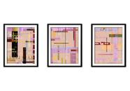 Quadro mdf 30x66 abstrato formas abstratas mod 250