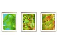 Quadro mdf 30x66 dourado formas abstratas mod 1