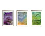 Quadro mdf 30x66 dourado formas abstratas mod 68