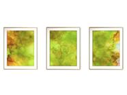 Quadro mdf 45x96 dourado formas abstratas mod 193