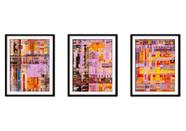 Quadro mdf 55x110 abstrato formas abstratas mod 256