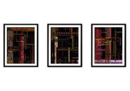 Quadro mdf 68x126 abstrato formas abstratas mod 282