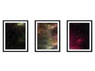 Quadro mdf preto 68x126 universo colorido mod 156