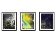 Quadro mdf preto 68x126 universo colorido mod 225