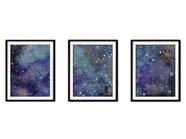 Quadro mdf preto 68x126 universo colorido mod 91